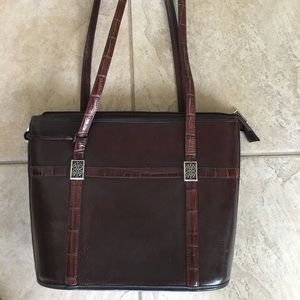 Brighton Berkeley Chocolate Brown Vintage Bucket Bag w/box